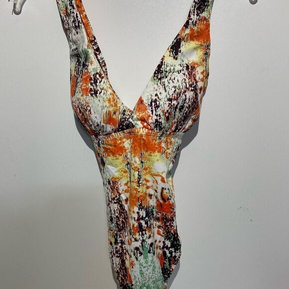 Cabarita Swim Australia Women's Multicolor V-Neck One Piece Swimsuit Size 10 - Picture 1 of 10